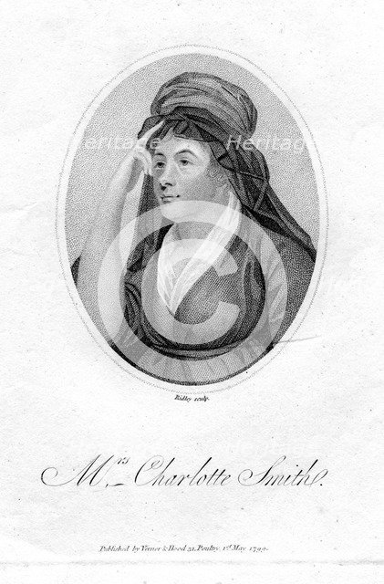 Charlotte Turner Smith (1749-1806), English poet and novelist, 19th century.Artist: Ridley