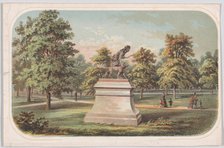 Central Park, Statue of the Indian Hunter, 1869., 1869. Creator: Anon.