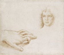 Studies of a Head and a Hand, late 15th-early 16th century. Artist: Perugino.