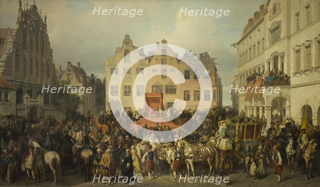 Riga swearing allegiance to Peter the Great, 1710, 1868. Artist: Kotzebue, Alexander von (1815-1889)