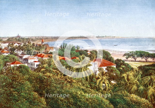 A view from the Ridge, Bombay, India, early 20th century. Artist: Unknown