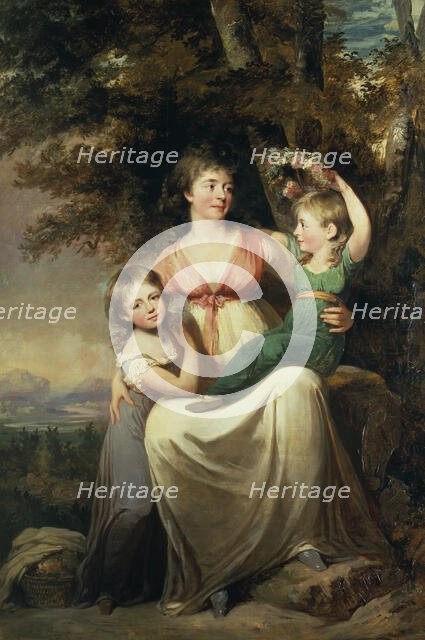 Hedvig Wegelin (1766-1842), married Tersmeden with daughters, late 18th-early 19th century. Creator: Carl Fredrik von Breda.