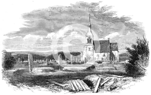 The Funeral of Lord Palmerston: the new cemetery at Romsey...interment of Lord Palmerston, 1865. Creator: Unknown.