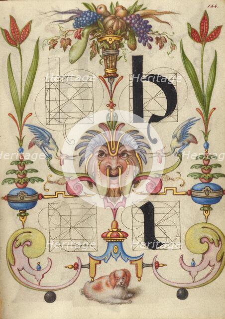 Guide for Constructing the Letters h and i; Mira calligraphiae monumenta, about 1591-1596. Creator: Joris Hoefnagel.