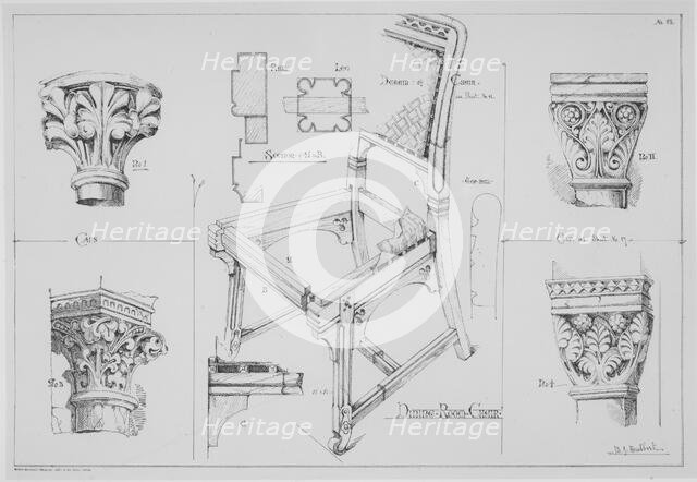 Gothic Forms Applied to Furniture, Metal Work and Decoration for Domestic Purposes, 1867. Creators: Maclure, Macdonald, Macgregor, S. Ayling.