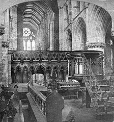 Interior of Glasgow Cathedral, Scotland, late 19th century.Artist: Underwood & Underwood