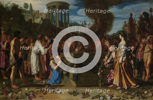 Orestes and Pylades Disputing at the Altar, 1614. Creator: Pieter Lastman.