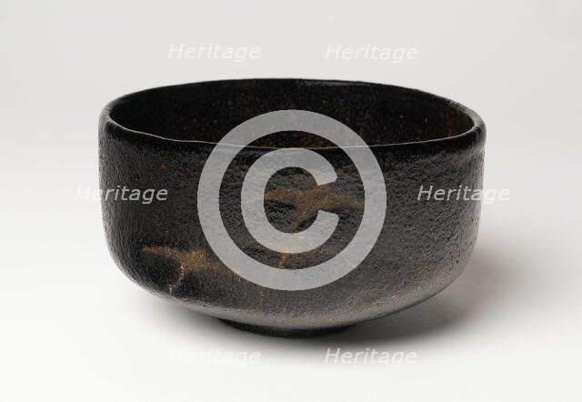 Raku-Ware Tea Bowl with Design of Descending Geese, 18th/19th century. Creator: Unknown.