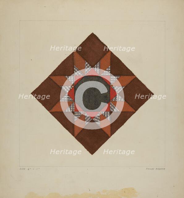Quilt Block, 1935/1942. Creator: Frank Maurer.