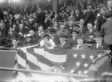 Baseball - Wilson At Ball Game; Grayson, Cary T, Dr, U.S.N, Chesley, Mrs. Willoughby S,, 1917. Creator: Harris & Ewing.