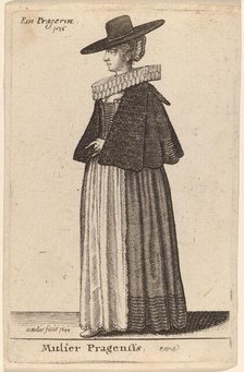 Mulier Pragensis, 1643. Creator: Wenceslaus Hollar.