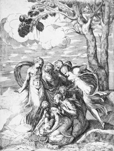 The Finding of Moses, between 1515 and 1573. Creators: Battista del Moro, Andrea Schiavone.
