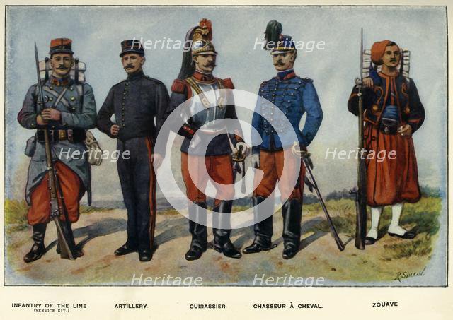 'Types of the French Army', 1919. Creator: Richard Simkin.