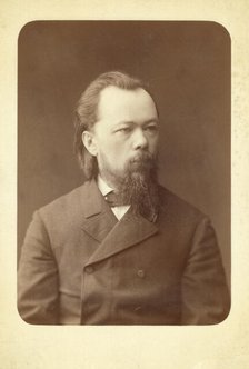 Half-length portrait of man, facing right, between 1880 and 1886. Creator: Unknown.