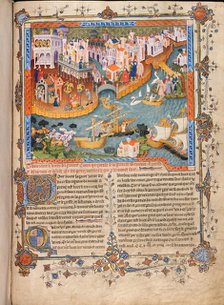 Marco Polo’s departure from Venice in 1271 (From Marco Polo’s Travels), ca 1400. Artist: Anonymous  