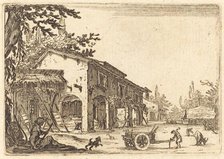 Courtyard of a Farm, c. 1622. Creator: Jacques Callot.