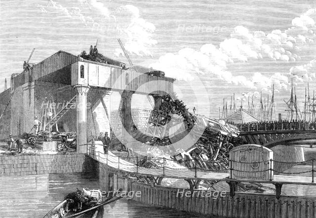 Scene of the railway accident at Swansea, 1865. Creator: Unknown.