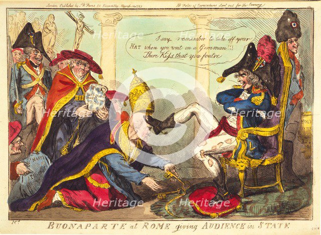 Buonaparte at Rome giving an Audience in State, 1797.