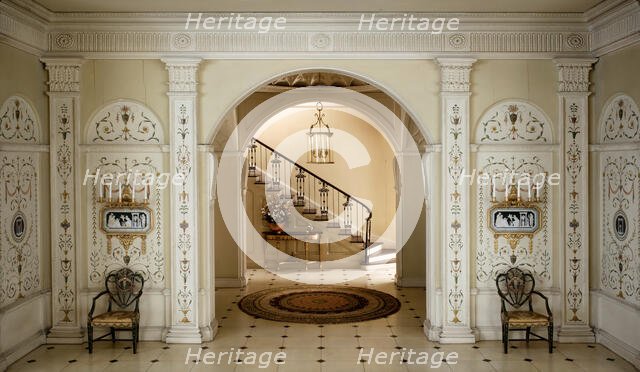 E-11: English Entrance Hall of the Georgian Period, c. 1775, United States, c. 1932. Creator: Narcissa Niblack Thorne.
