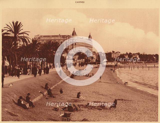 'Croisette Promenade - Beach and Casino, Cannes', 1930. Creator: Unknown.
