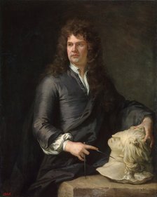 Portrait of the wood carver Grinling Gibbons', (1648-1721), before 1690. Creator: Kneller, Sir Gotfrey (1646-1723).