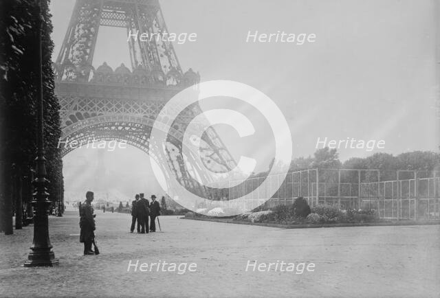 Guard at Eiffel Tower, Wireless Station, between c1914 and c1915. Creator: Bain News Service.