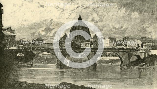 'Bridge of St. Angelo, Rome', 1890.   Creator: Unknown.