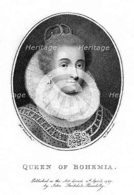 Elizabeth, Electress Palatine and Queen of Bohemia, (1787).Artist: Taylor