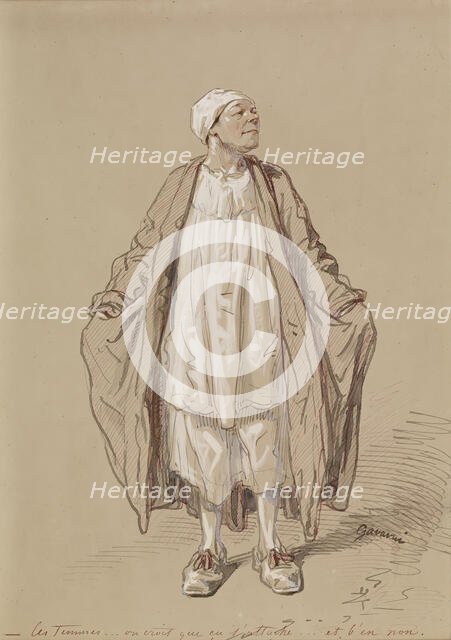 Man in Night Dress, 1804-1866. Creator: Paul Gavarni.