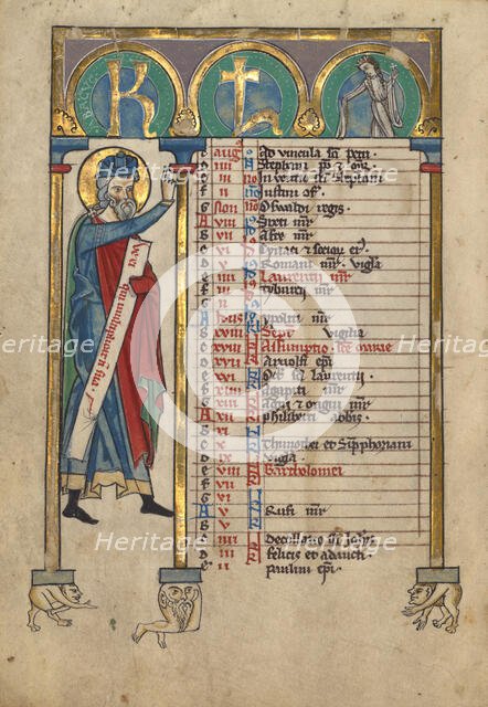 Habakkuk; Psalter, about 1240-1250. Creator: Unknown.