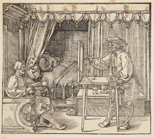 Artist Drawing a Portrait of a Man, 1525. Creator: Dürer, Albrecht (1471-1528).