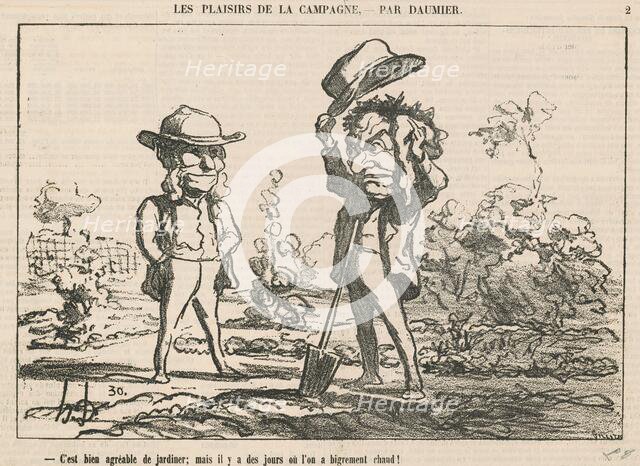 C'est bien agréable de jardiner, 19th century. Creator: Honore Daumier.