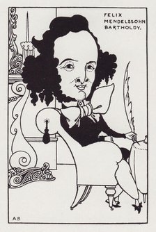 Felix Mendelssohn Bartholdy, from The Savoy No. 8, 1896. Creator: Aubrey Beardsley.