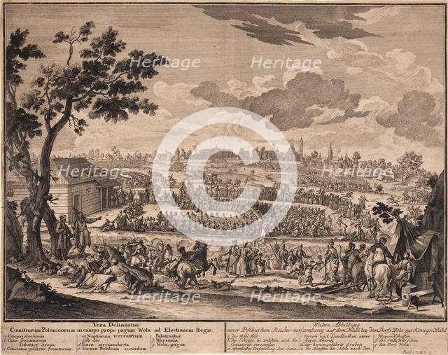 The free election of Augustus II at Wola, outside Warsaw, in 1697, 1700. Artist: Anonymous  