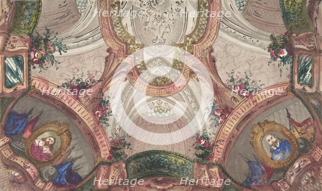 Design for a Painted Ceiling, 1800-1900. Creator: Anon.