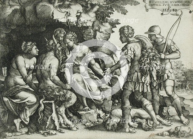 Achilles and Chiron (?), 1543. Creator: Georg Pencz.