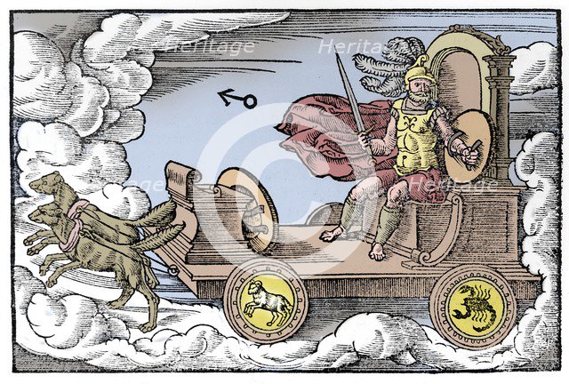 Mars, Roman god of war, 1569. Artist: Anon.