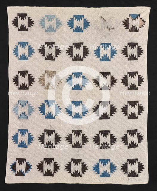 Quilt (Four Flames), 1880s. Creator: Margaret T. Goff Johnson.