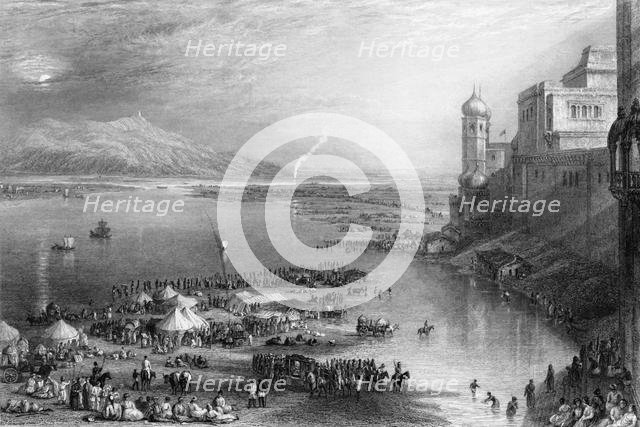 'Part of the Chaut, at Hurdwar', 1838. Creator: George Francis White.