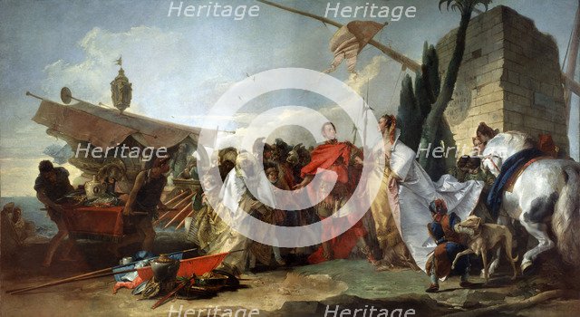 'Caesar meeting Cleopatra', 1747.  Artist: Giovanni Domenico Tiepolo