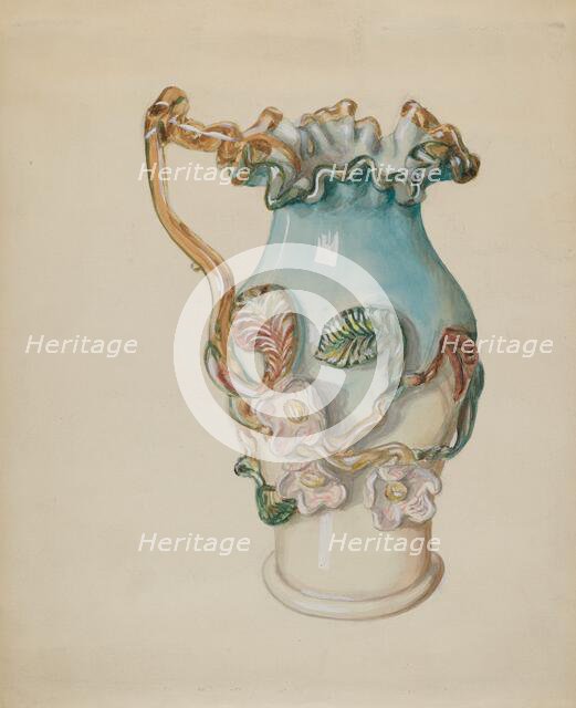 Ornamental Blue Pitcher, c. 1936. Creator: Robert Stewart.