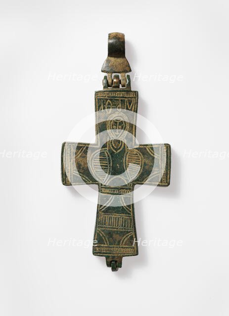 Reliquary Cross with Christ and the Virgin, Byzantine, 9th-13th century. Creator: Unknown.