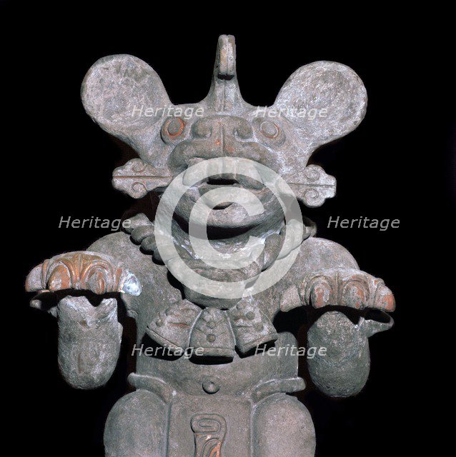 Aztec statuette of a bat-god. Artist: Unknown