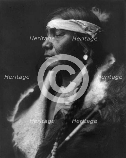 Assiniboin Boy-Atsina, c1908. Creator: Edward Sheriff Curtis.