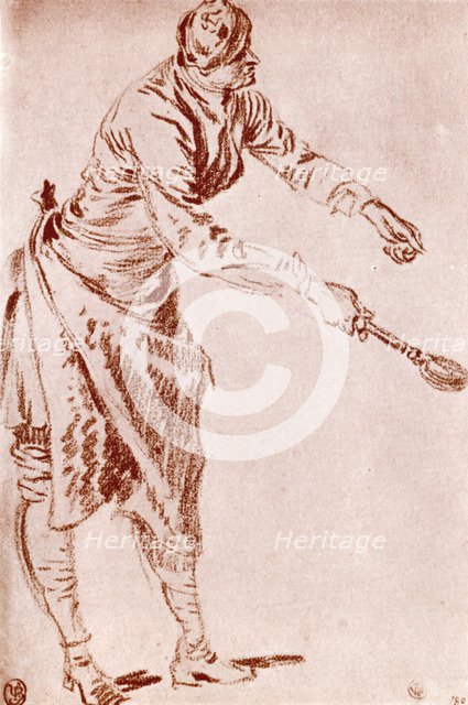 A study in Sanguine, 1913.Artist: Jean-Antoine Watteau