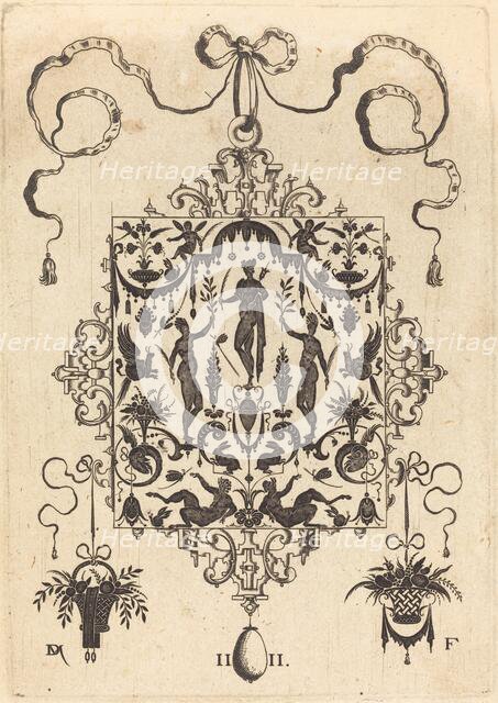 Large Pendant, Three Nude Women with Twigs at Centre, 1596. Creator: Daniel Mignot.