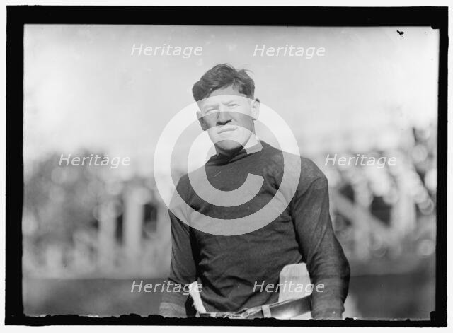 Football player Jim Thorpe, between 1910 and 1920. Creator: Harris & Ewing.
