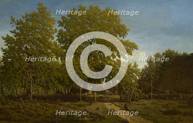 Farm In The Landes, c1852-67. Creator: Theodore Rousseau.