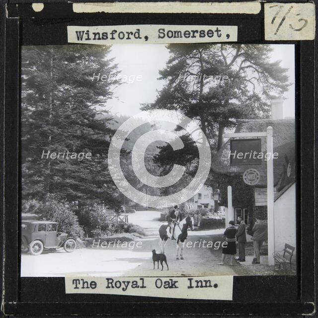 Royal Oak inn, Halse Lane, Winsford, West Somerset, Somerset, 1927-1939. Creator: Unknown.