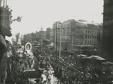 The Mardi Gras parade in Canal Street, New Orleans, USA, 1895.  Creator: Unknown.